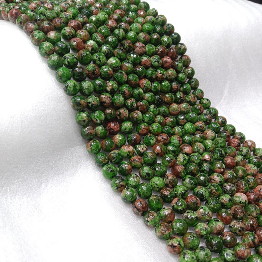 Green texture agate beads (8mm)