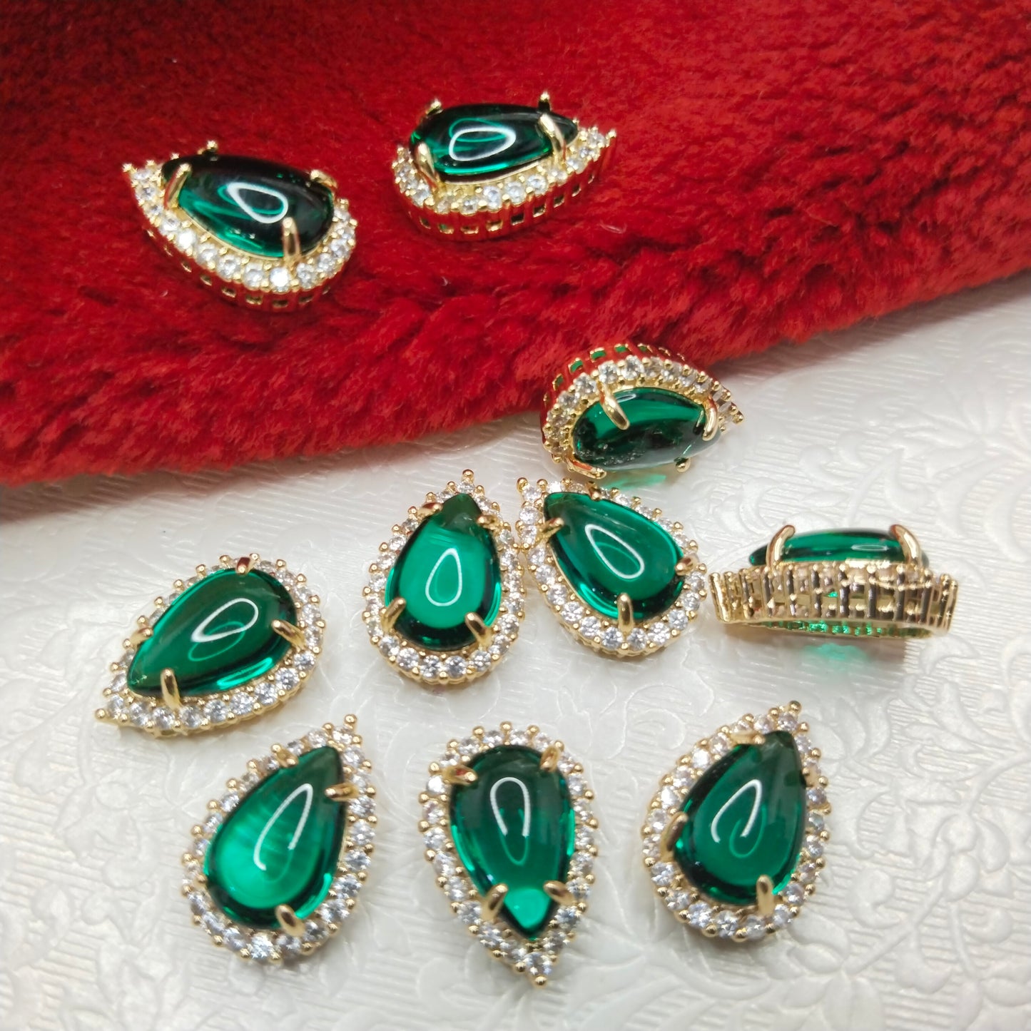 AD stones connectors for nath making 10 piece