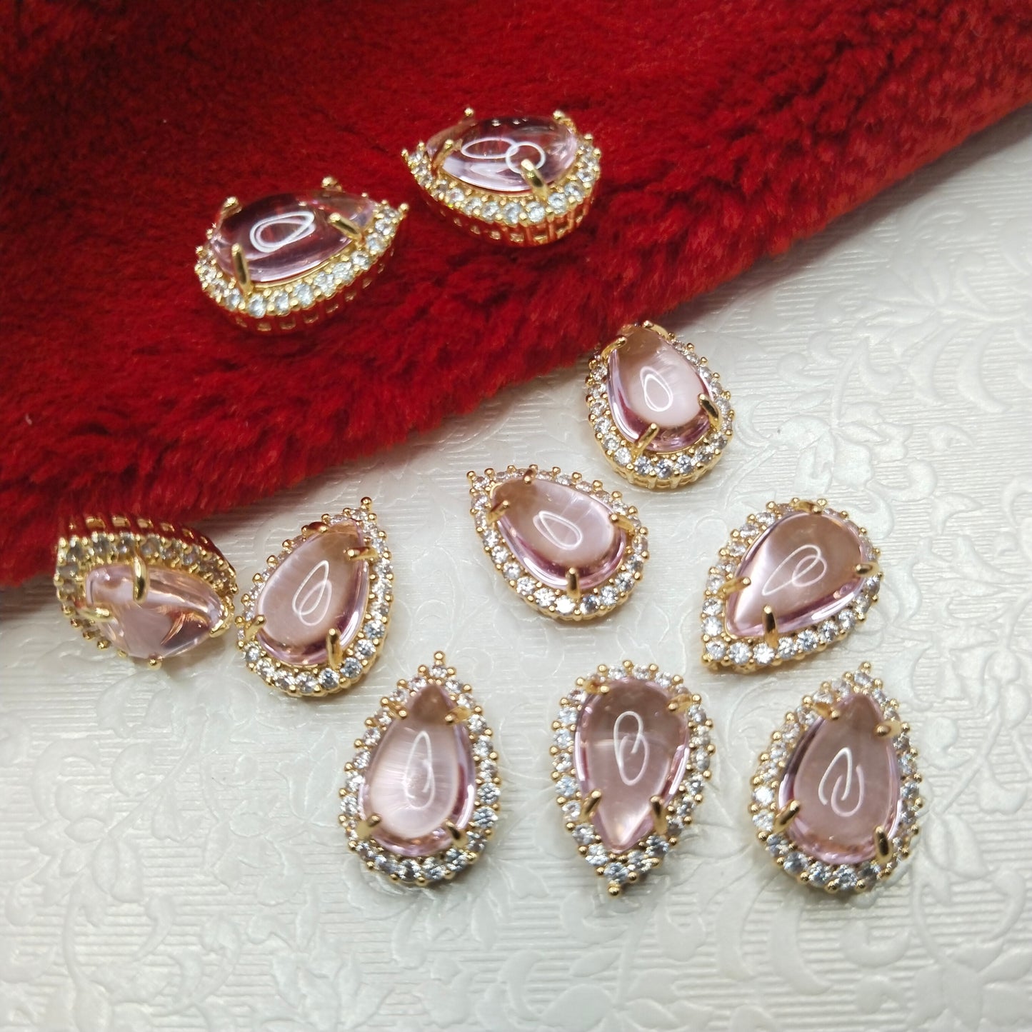 AD stones connectors for nath making 10 piece