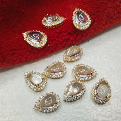 AD stones connectors for nath making 10 piece