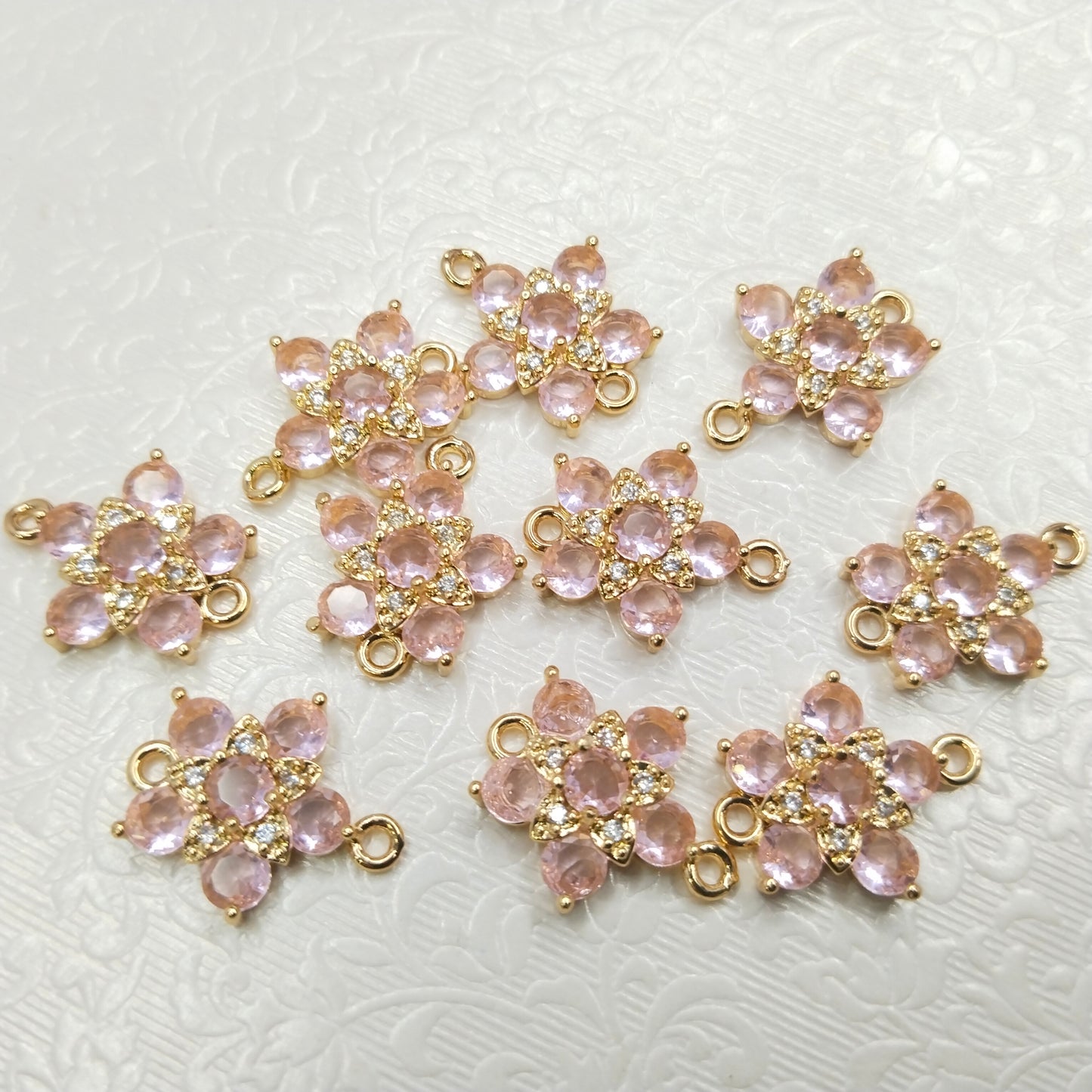 AD stones connectors for nath making 10 pieces