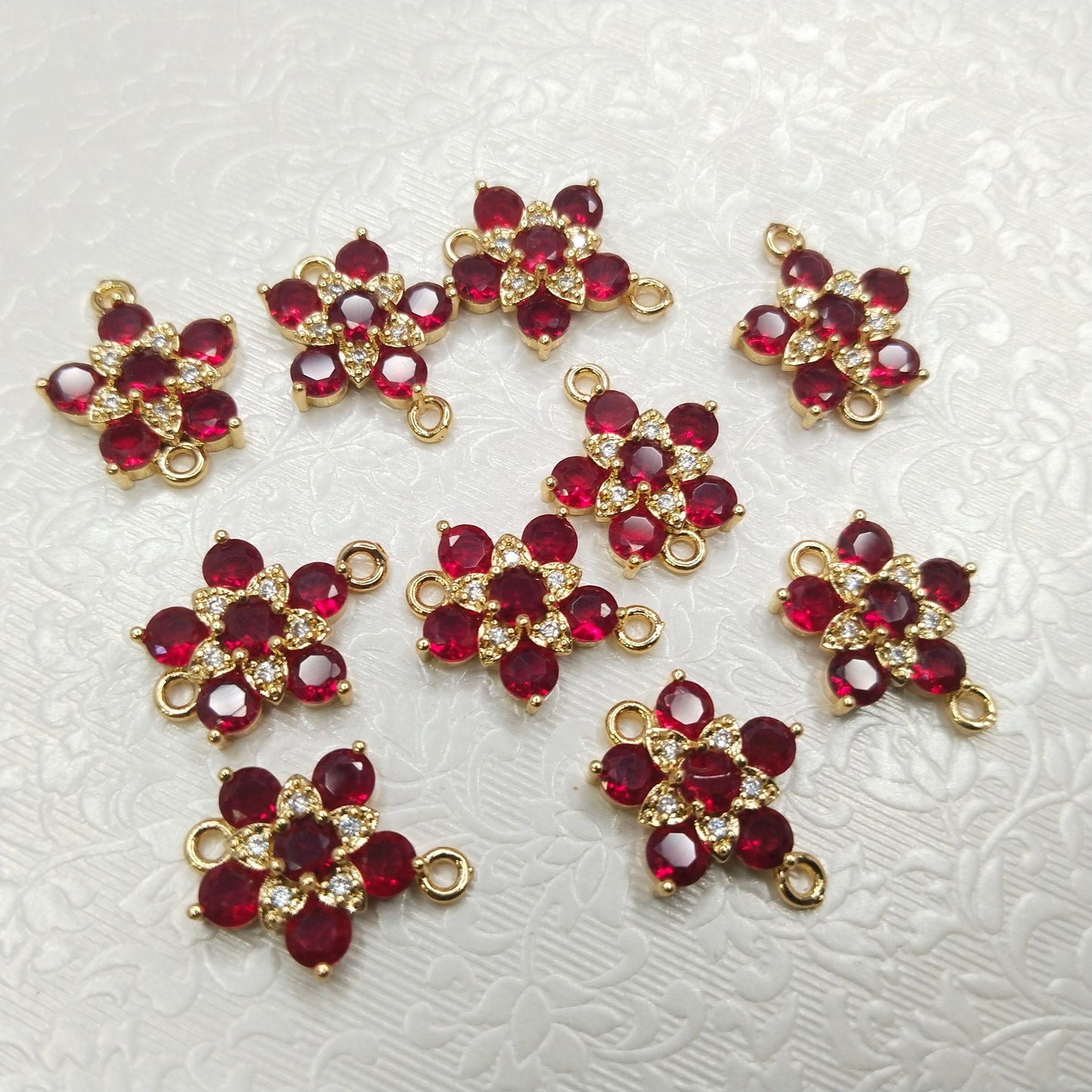 AD stones connectors for nath making 10 pieces