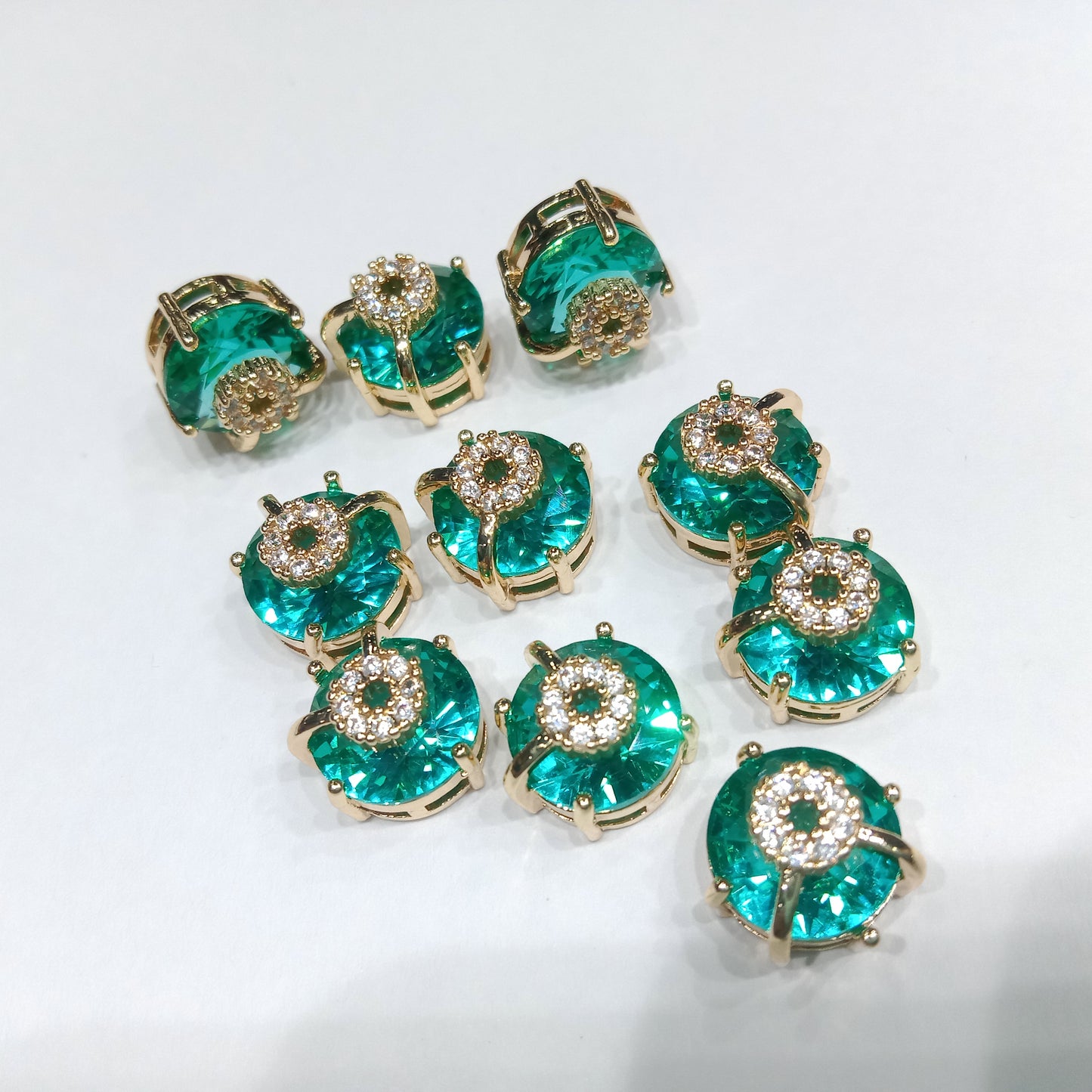 AD stones connectors for nath making 10 pieces