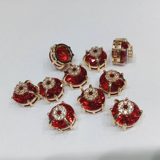 AD stones connectors for nath making 10 pieces
