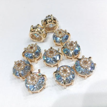 AD stones connectors for nath making 10 pieces