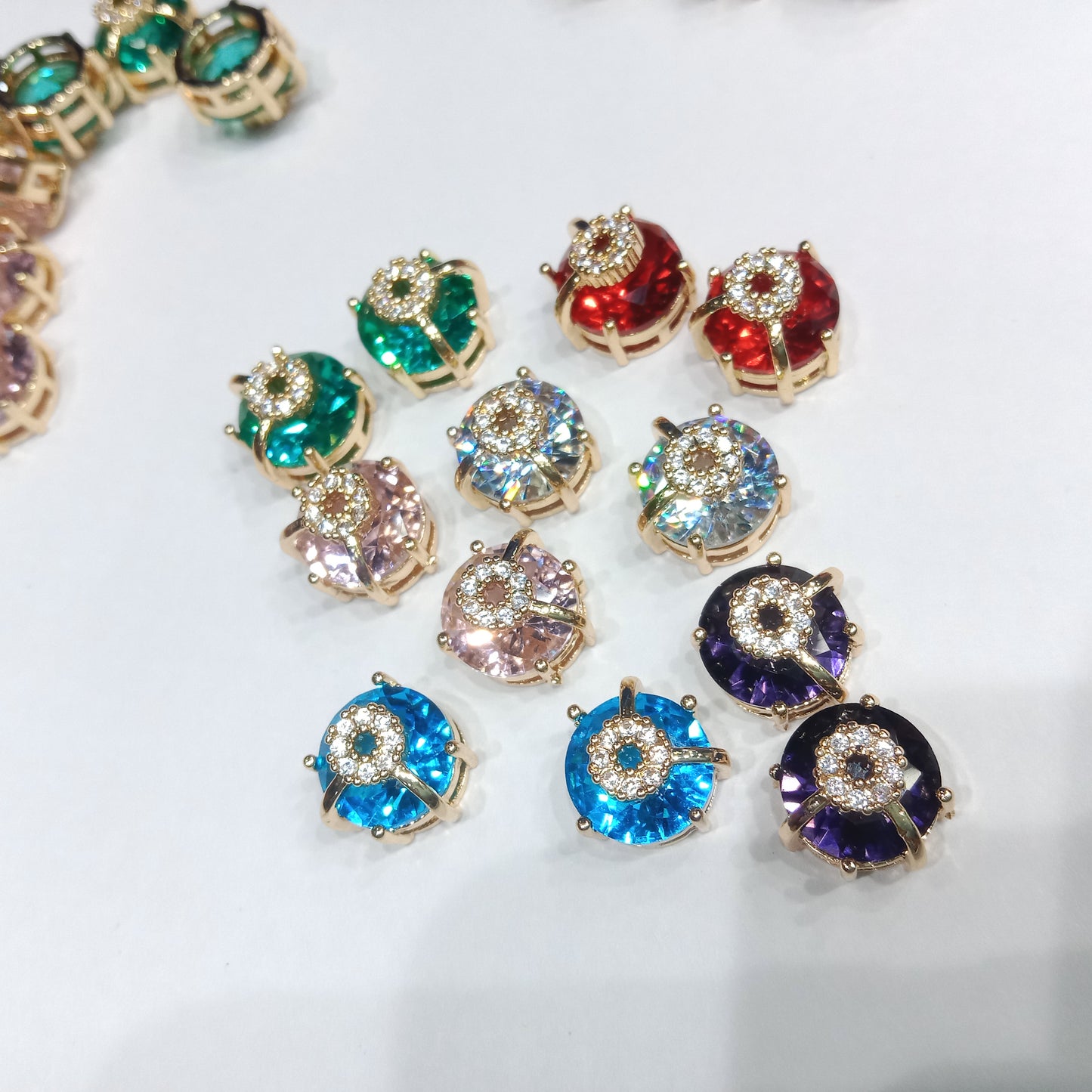 AD stones connectors for nath making 10 pieces