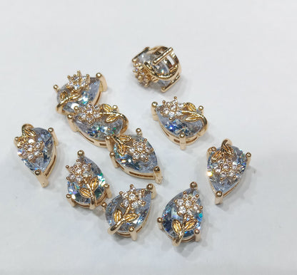 AD stones connectors for nath making 10 pieces