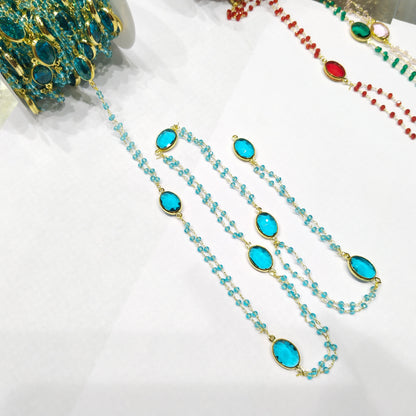 Crystal Beads Chain 1 mtr