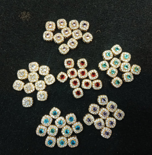 AD stones connectors for nath making 10 pieces