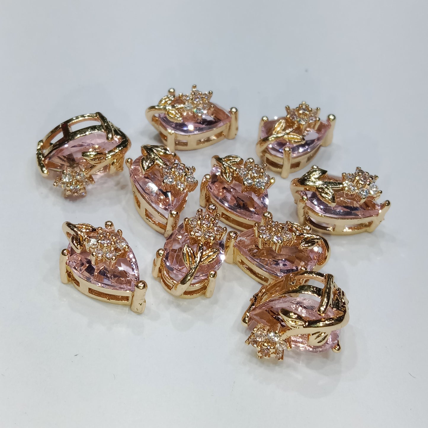 AD stones connectors for nath making 10 pieces