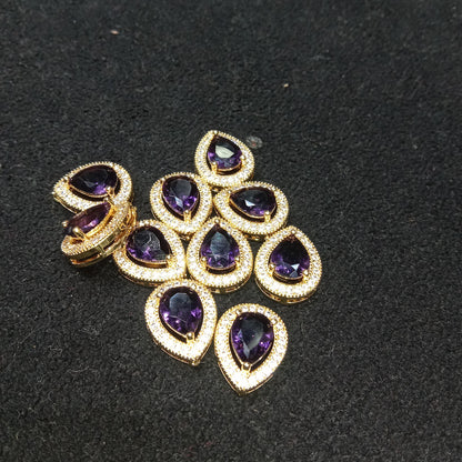 AD stones connectors for nath making 10 pieces