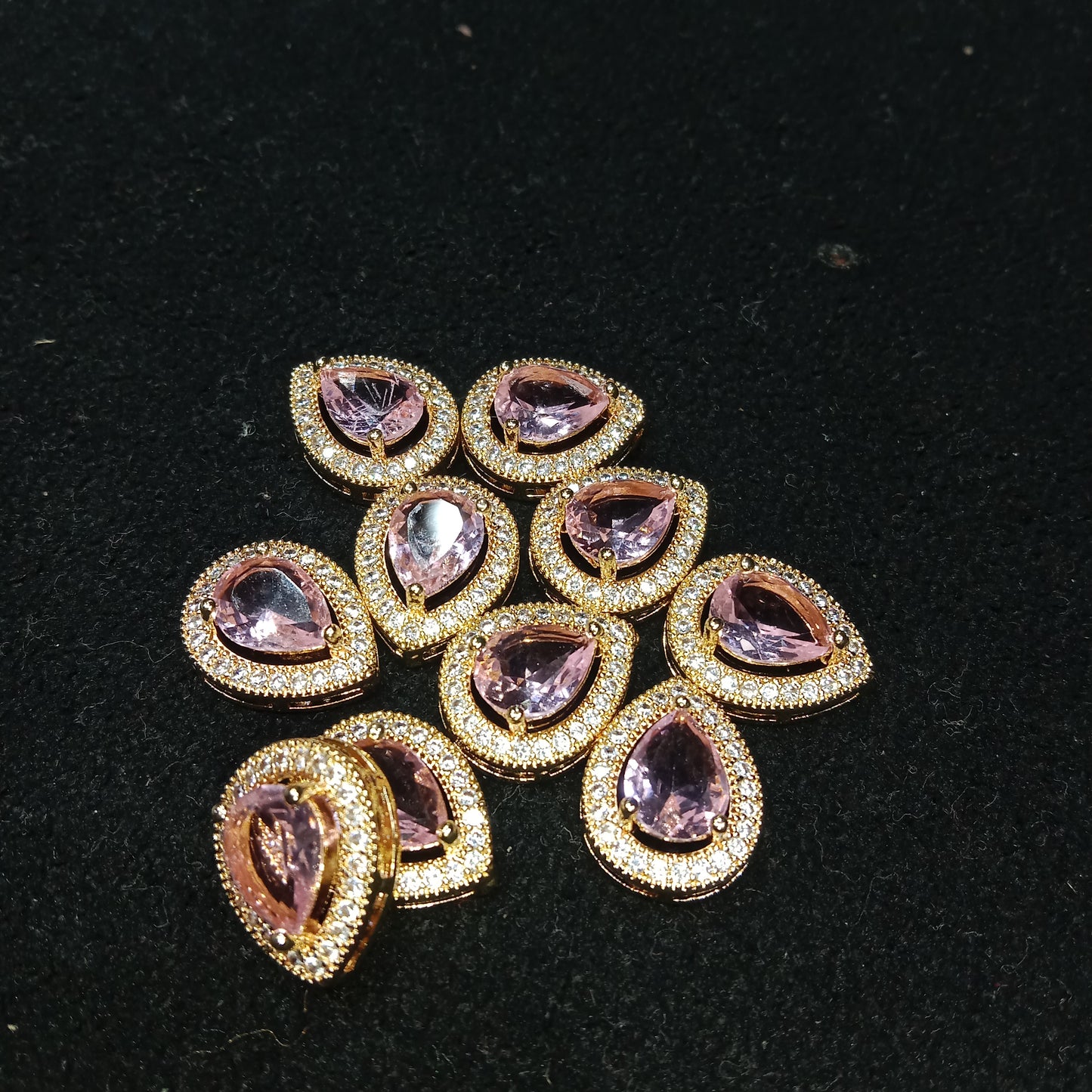 AD stones connectors for nath making 10 pieces