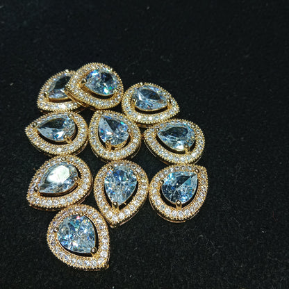 AD stones connectors for nath making 10 pieces