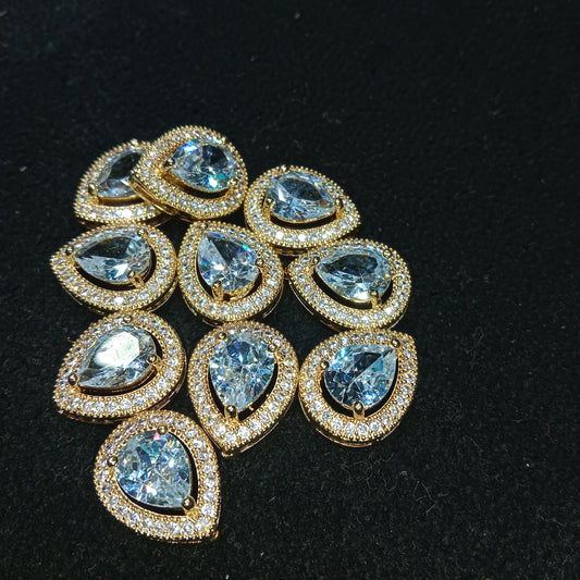 AD stones connectors for nath making 10 pieces