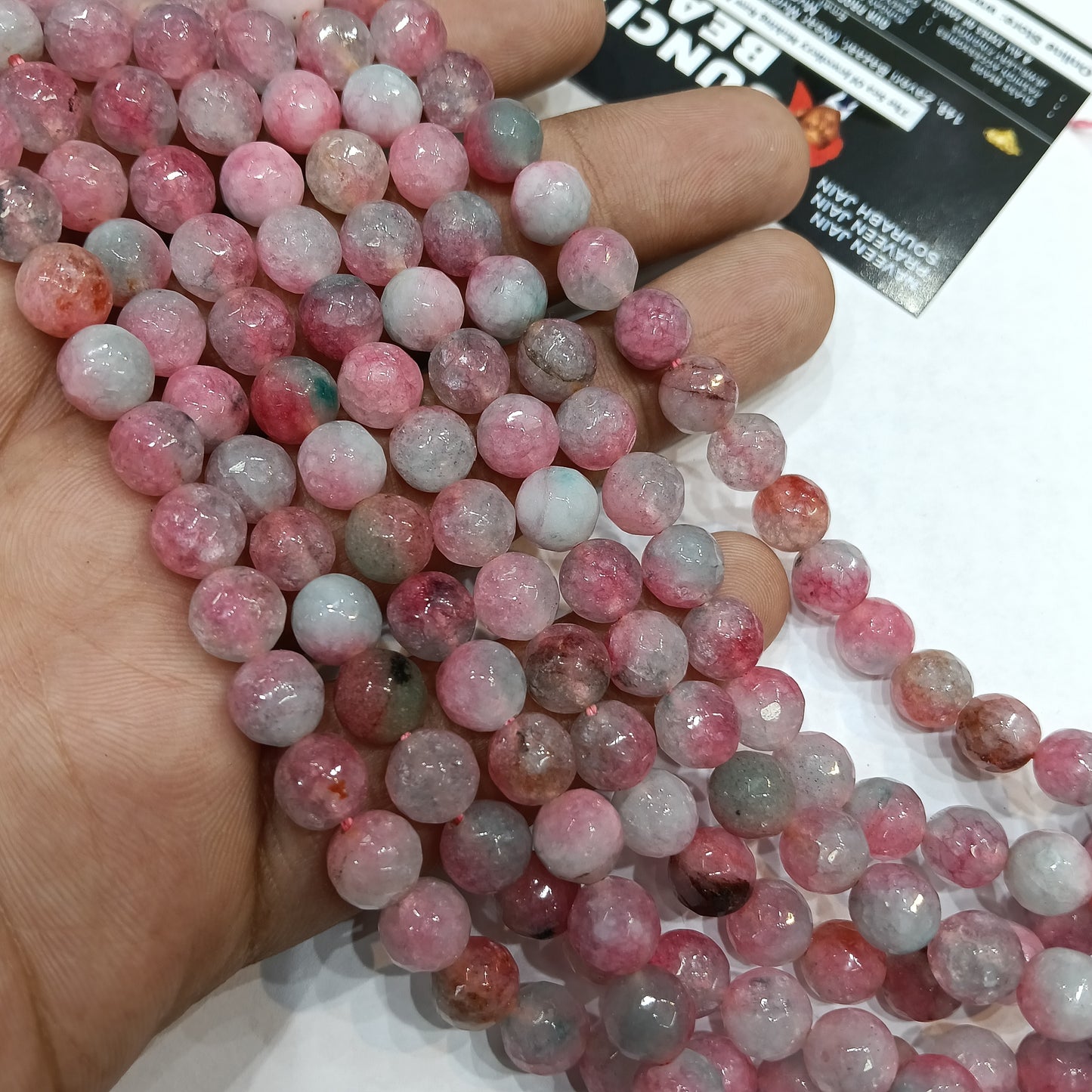 Shade Of Pink 8mm agate beads 1string