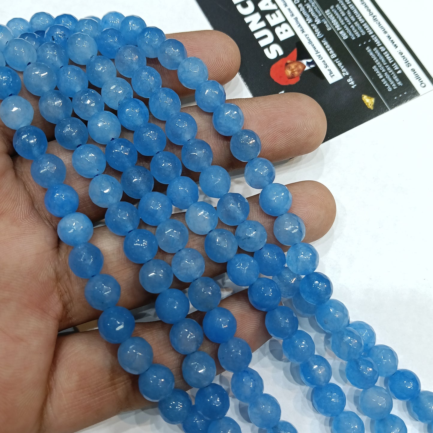 Blue Colur 8mm Agate beads 1stirng