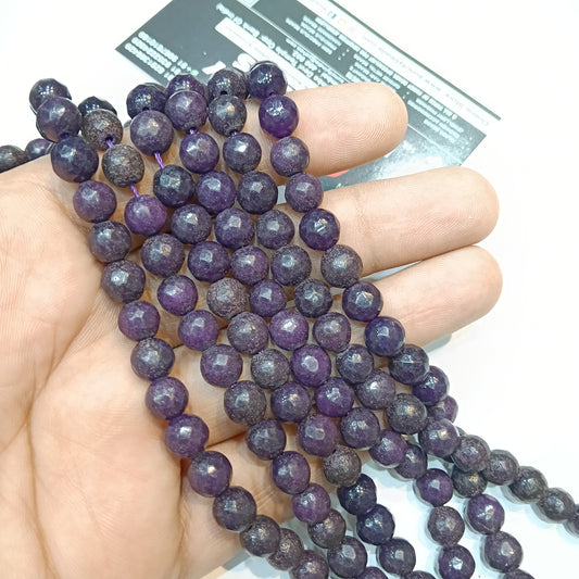 Dark purple 8mm agate beads 1string