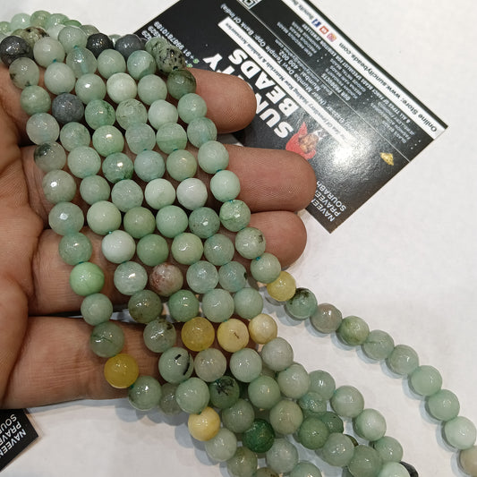 Shaded mint green 8mm agate beads 1string