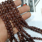 Dark Brown 8mm Agate Beads 1string