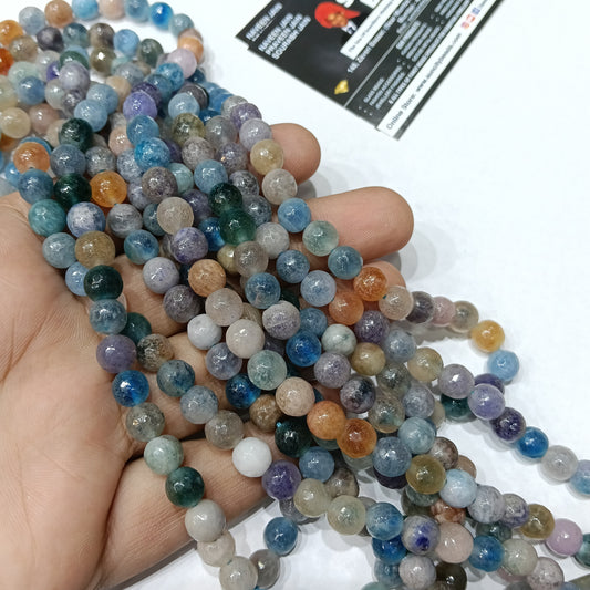 Shades of blue agate beads 8mm 1string
