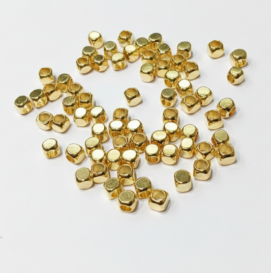High quality gold metal beads 100 Pcs