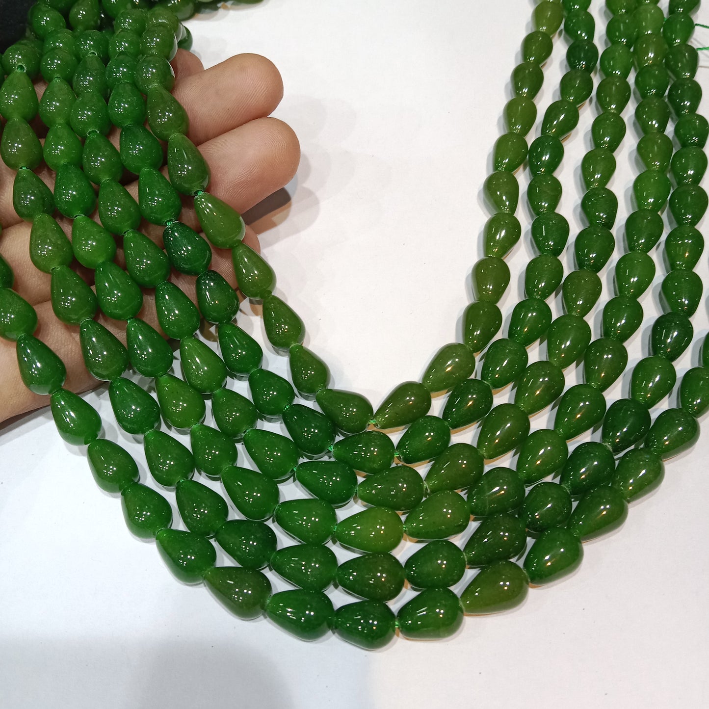 Grade A Agate Teardrop Beads for Jewelry Making 1 String (35pcs)
