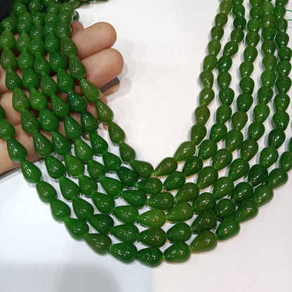 Grade A Agate Teardrop Beads for Jewelry Making 1 String (35pcs)