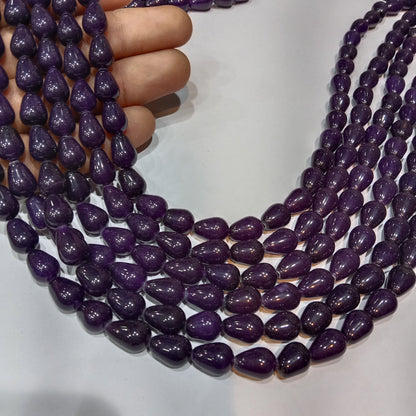 Grade A Agate Teardrop Beads for Jewelry Making 1 String (35pcs)
