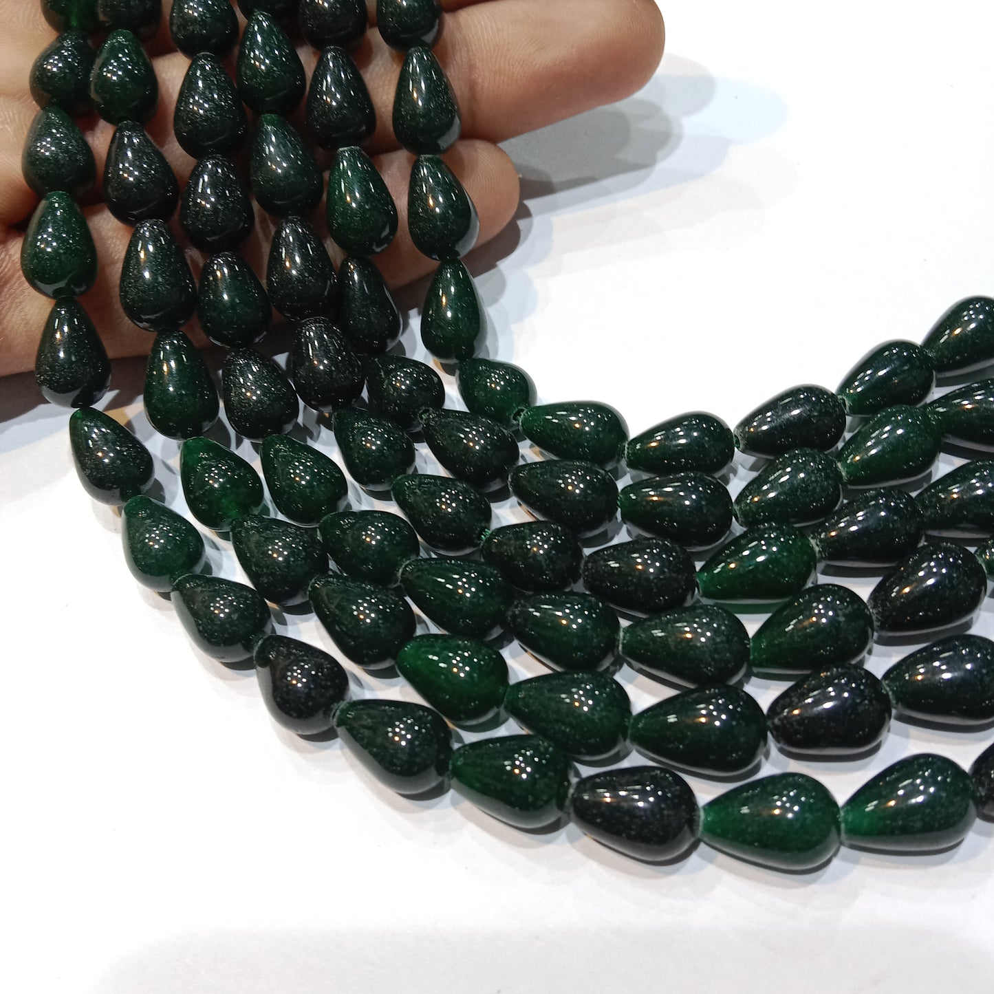 Grade A Agate Teardrop Beads for Jewelry Making 1 String (35pcs)