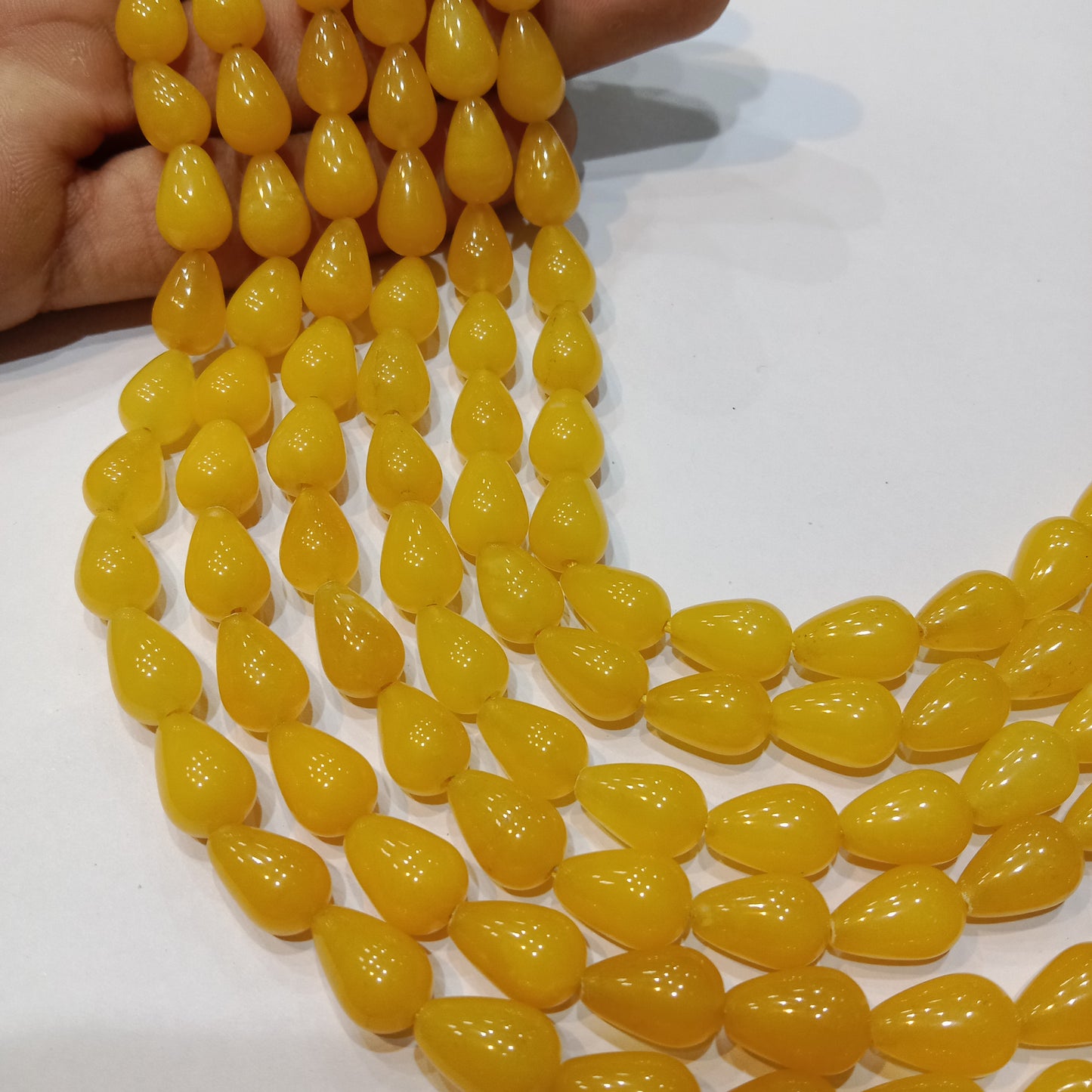 Grade A Agate Teardrop Beads for Jewelry Making 1 String (35pcs)