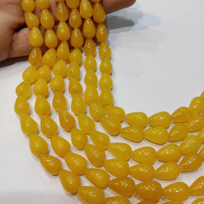 Grade A Agate Teardrop Beads for Jewelry Making 1 String (35pcs)
