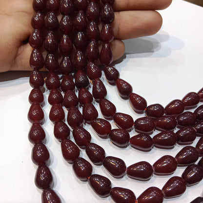 Grade A Agate Teardrop Beads for Jewelry Making 1 String (35pcs)