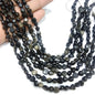 Black tourmaline smooth tumbel stones beads 1 string