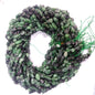 Green or black  tumbel stones beads 1 string