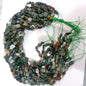 Multicolored green, white, brown, red, orange tumbel stones beads 1 string
