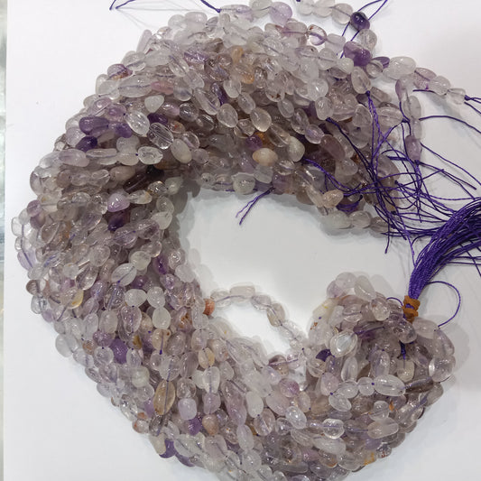 Purple ametrine faceted briolette tumbel stones beads 1 string
