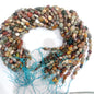Natural aqua terra tumbel stones beads 1 string