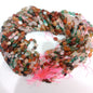 Mixcolur rutilated quartz tumbel stones beads 1 string