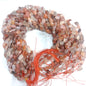 Fancy carnelian tumbel stones beads 1 string