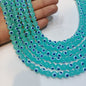 Evil eye beads 8mm 1 string water blue color