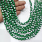 Evil eye beads 8mm 1 string green color