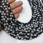 Evil eye beads 8mm 1 string black color