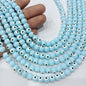 Evil eye beads 8mm 1 string sky blue color