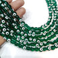 Evil eye beads 8mm 1 string green color