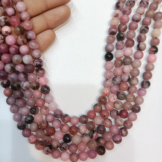 Exquisite Shaded Pink Agate Beads (8mm) 1 string – by Suncity Beads