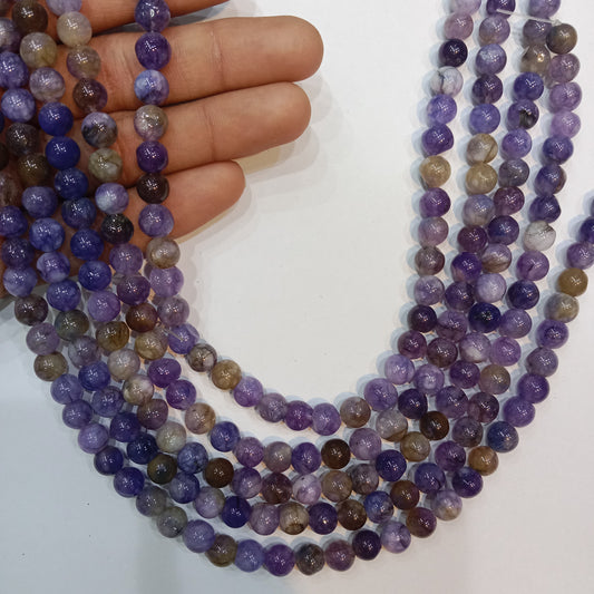 Buy now Amytist Agate Beads (8mm) 1 string – by Suncity Beads