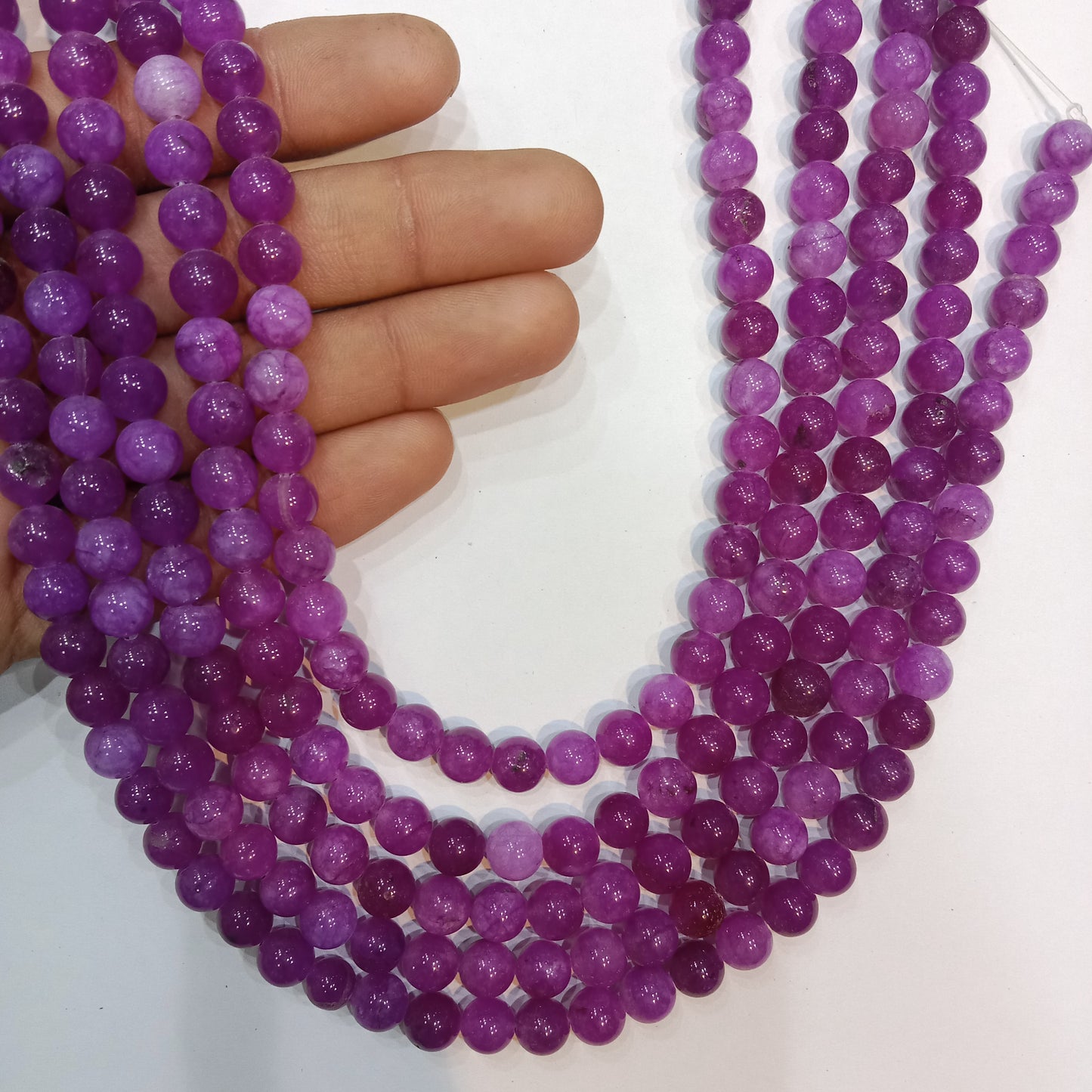 Buy now. Lite Purple Agate Beads (8mm) 1 string – by Suncity Beads.