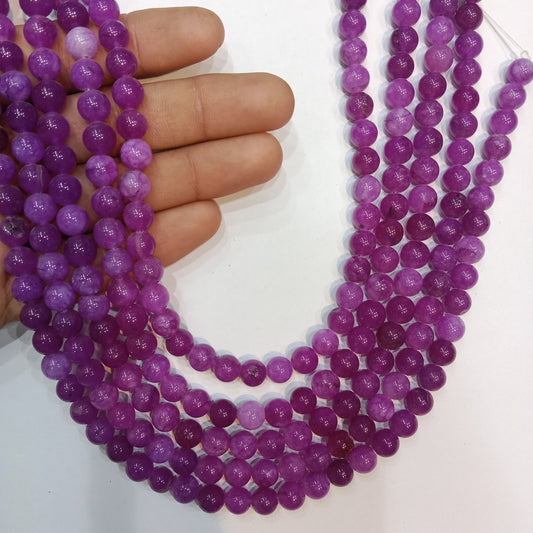 Buy now. Lite Purple Agate Beads (8mm) 1 string – by Suncity Beads.