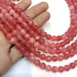Shaded lite pink round beads Agate Beads (8mm) 1 string – by Suncity Beads.