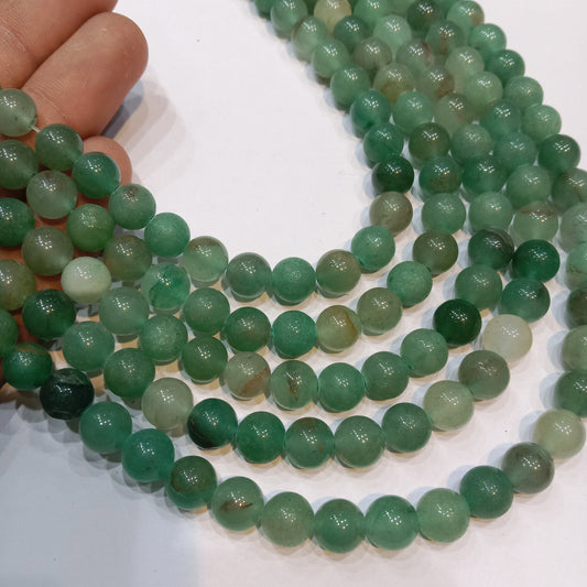 Green jade Agate Beads (8mm) 1 string – by Suncity Beads.